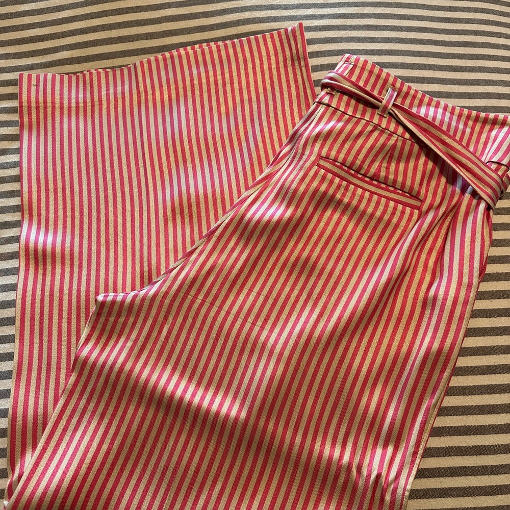 Ett.twa x Anthropologie Pink Wide-Leg Pants